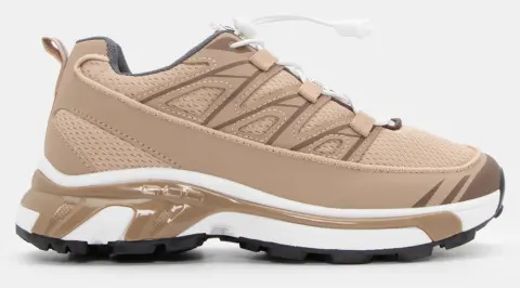 Sneakers με Δίχτυ & Κορδόνια Σπορ - Μπεζ-Σκούρο