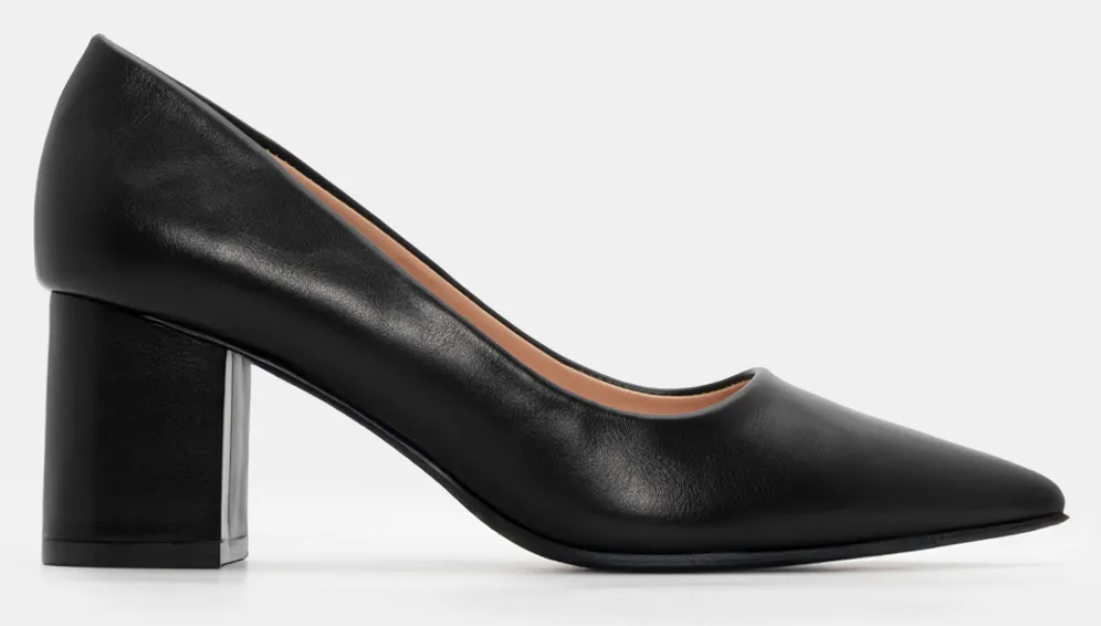 Γόβες Μυτερές Μονόχρωμες - Μαύρο-Ματ