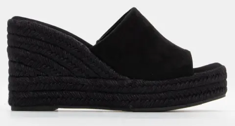 Πλατφόρμες Εσπαντρίγιες με Φαρδιά Φάσα - Μαύρο