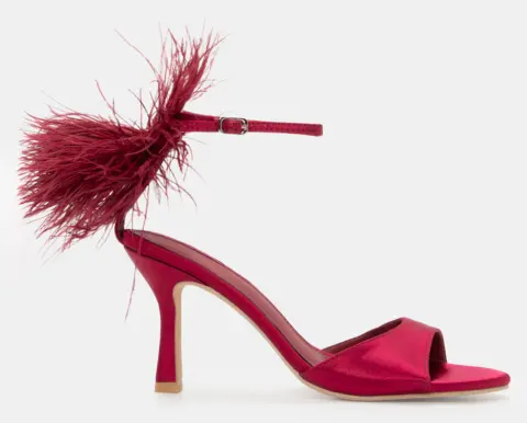 Πέδιλα με Μπαρέτα από Πούπουλα - Μπορντό