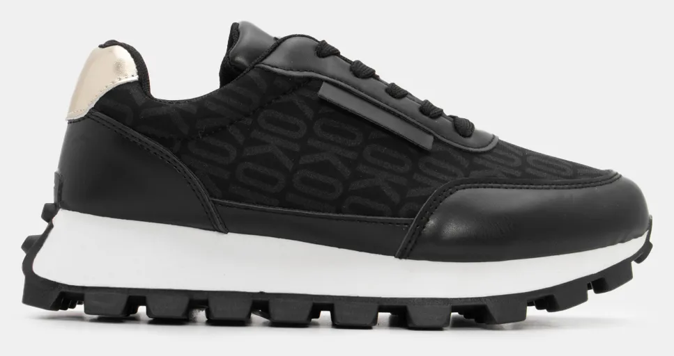 Sneakers σε Συνδυασμό Υλικών - Μαύρο