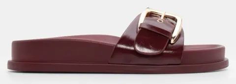 Σανδάλια Flatform με Ζωνάκι - Μπορντό