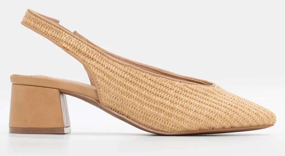 Γόβες Ψάθινες με Λάστιχο - Μπεζ