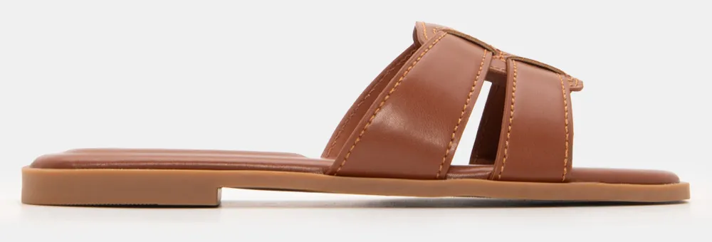 Flat Σανδάλια με Λουράκια - Κάμελ