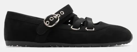 Sneakers Μπαλαρίνες με Λάστιχο - Μαύρο