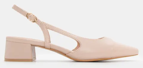 Γοβάκια σε Συνδυασμό Υλικών - Μπεζ