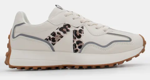 Sneakers σε Συνδυασμό Χρωμάτων - Animal Print-Μπεζ