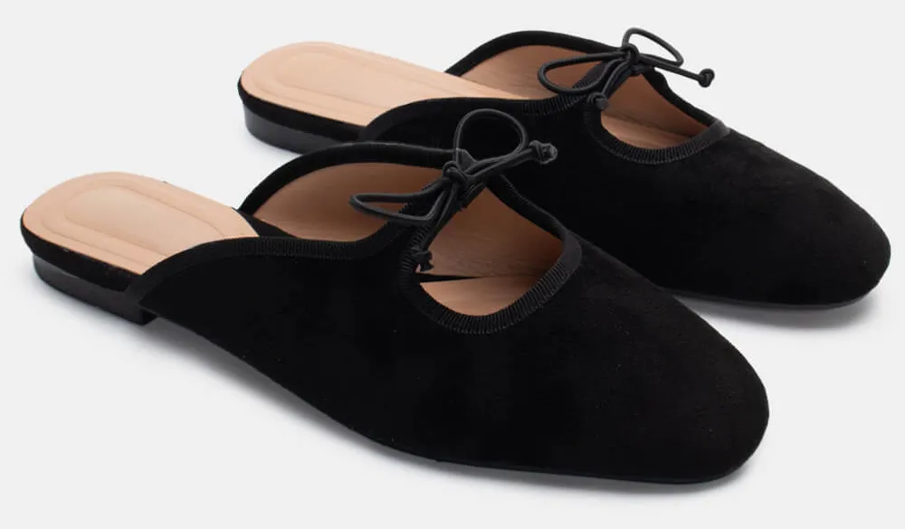 Mules με Φιόγκο - Μαύρο