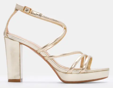 Πέδιλα με Πολλαπλά Λουράκια - Χρυσό