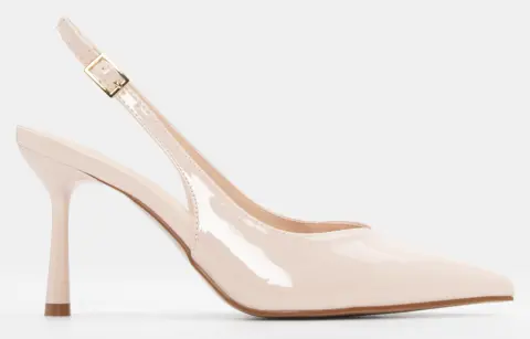 Γόβες Μυτερές Slingback - Μπεζ