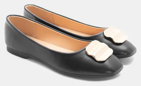 Μπαλαρίνες με Διακοσμητική Τόκα - Μαύρο