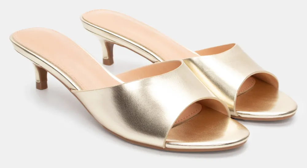 Mules Μονόχρωμα - Χρυσό