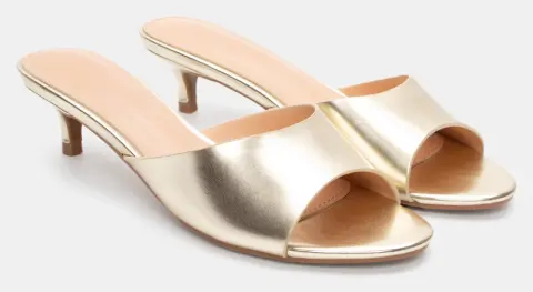 Mules Μονόχρωμα - Χρυσό