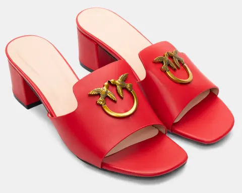 Mules με Διακοσμητικό - Κόκκινο