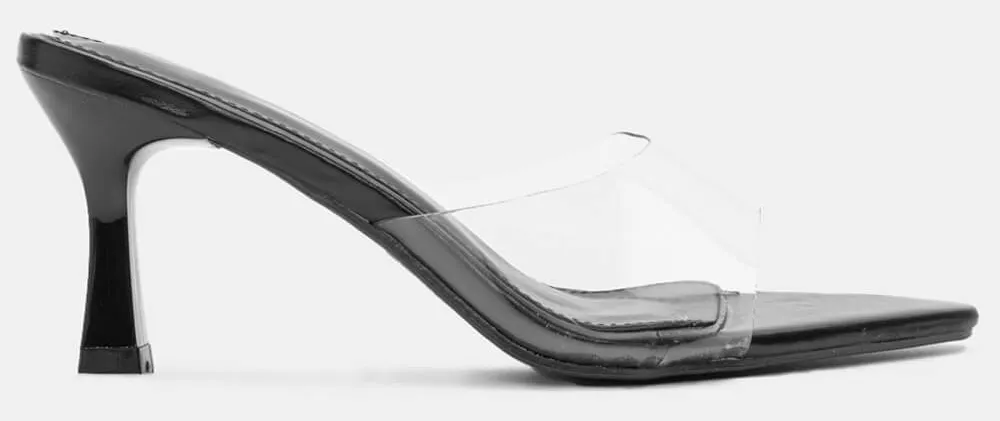 Mules με Διαφάνεια - Μαύρο