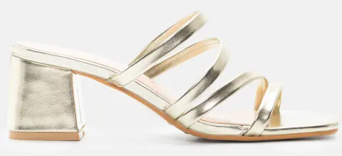 Mules με Λουράκια - Χρυσό
