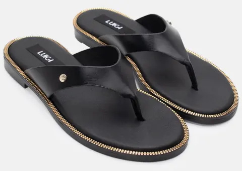 LUIGI DESIGN-Σανδάλια Flat - Μαύρο