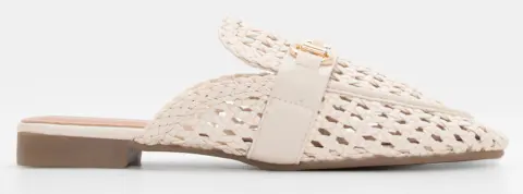 Mules Loafers με Πλεκτό Σχέδιο - Μπεζ