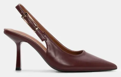 Γόβες Μυτερές Slingback - Μπορντό