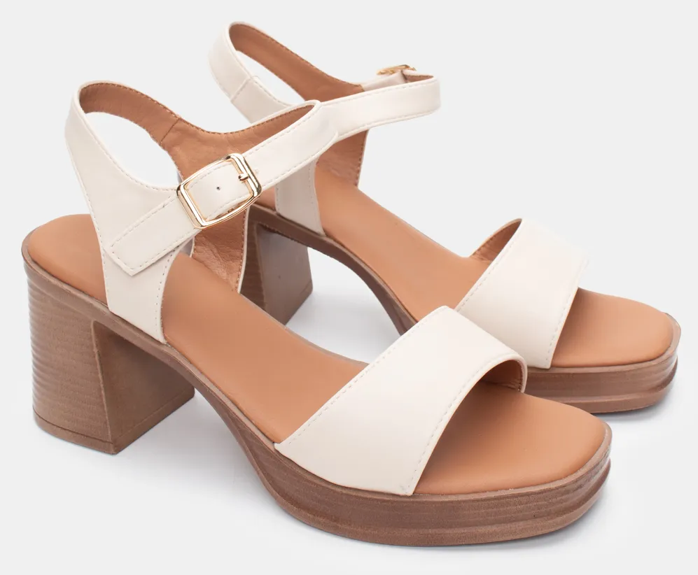 Πλατφόρμες με Φάσα & Μπαρέτα - Μπεζ