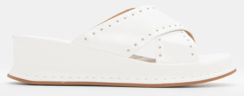 Πλατφόρμες με Χιαστί Λουράκια & Τρούκς - Λευκό