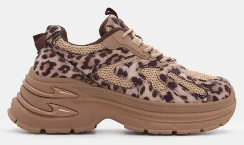 Sneakers Chunky με Δίχτυ - Animal Print