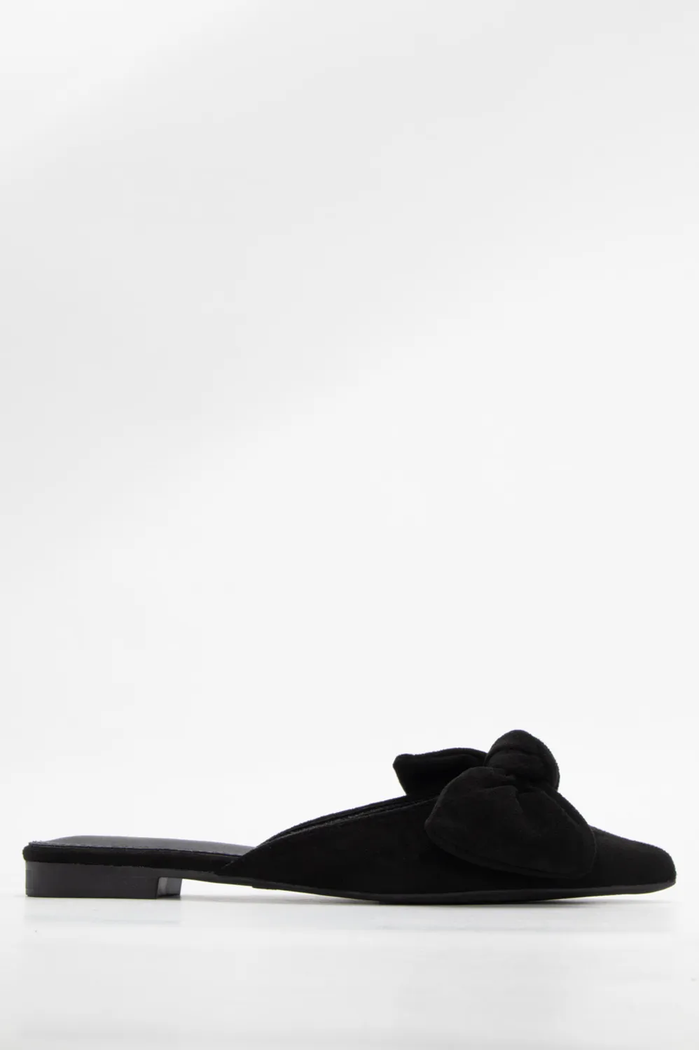 Mules Μυτερά με Φιόγκο - Μαύρο