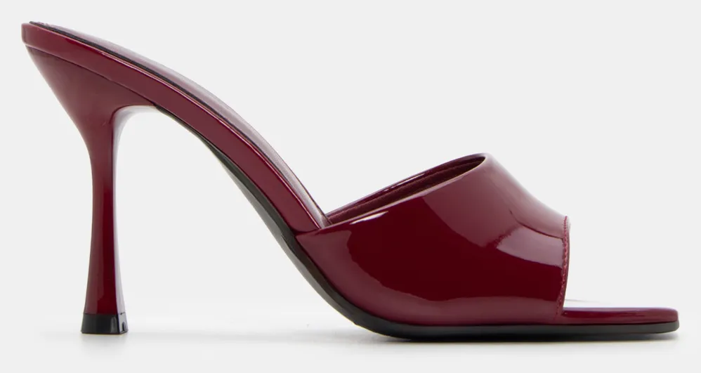 Mules με Φαρδιά Φάσα - Μπορντό-Λουστρίνι