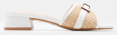 Mules με Διακοσμητική Αγκράφα - Λευκό