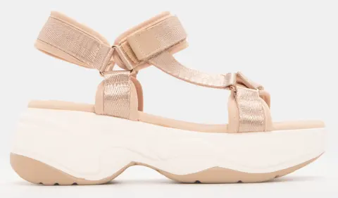 Sneakers Sandals με Λουράκια Scratch - Μπεζ