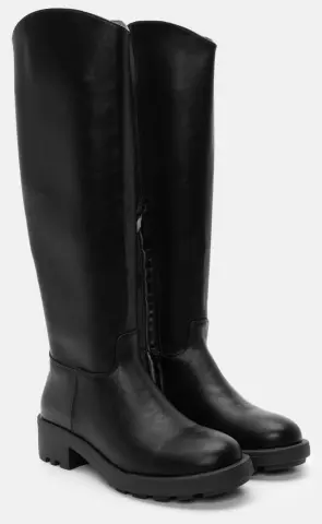 Μπότες με Τρακτερωτή Σόλα - Μαύρο