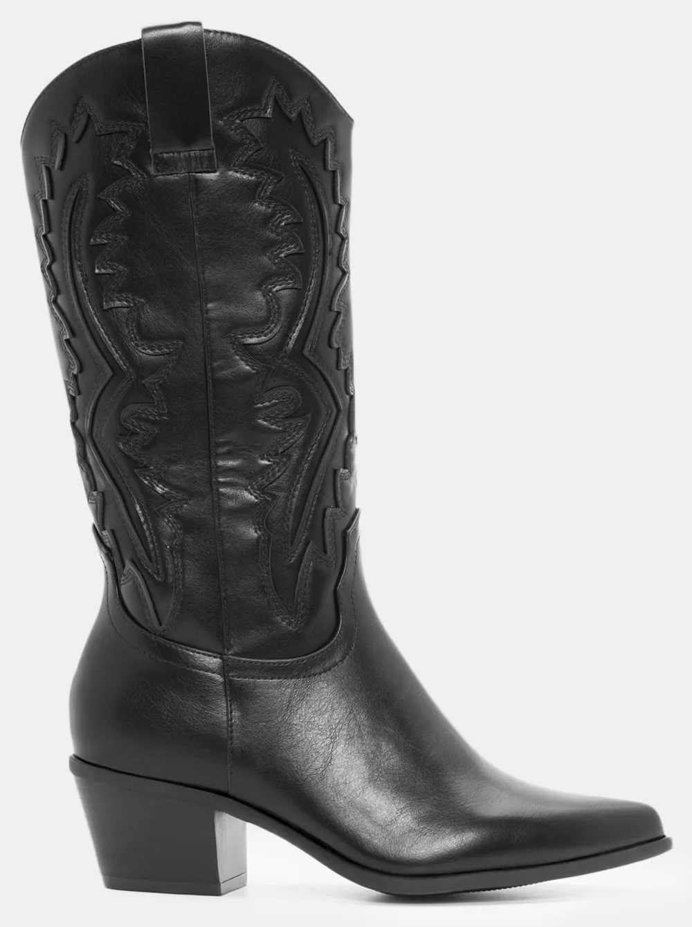 Μπότες Cowboy με Κέντημα - Μαύρο
