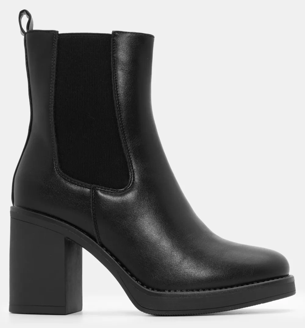 Μποτάκια Chelsea Flatform - Μαύρο