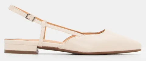 Γοβάκια Slingback Μυτερά - Μπεζ