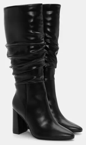 Μπότες με Σούρες - Μαύρο