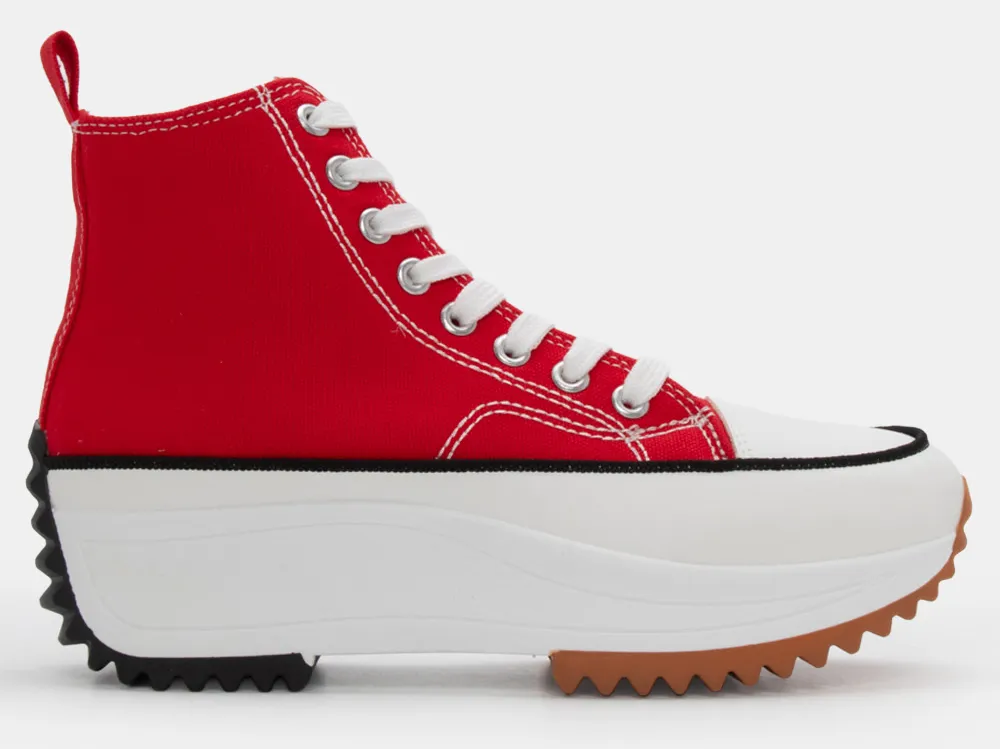 Sneakers Μποτάκια Δίσολα - Κόκκινο