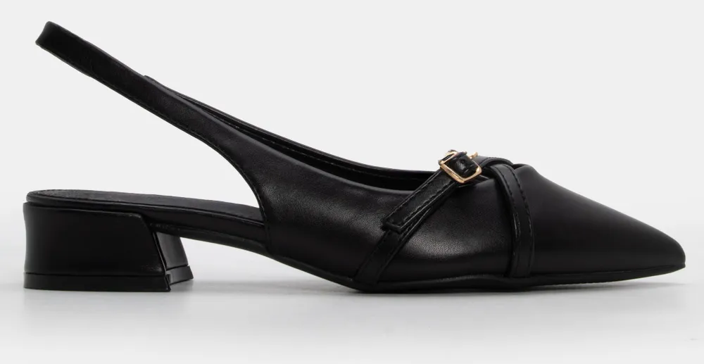 Γόβες με Χιαστί Λουράκια - Μαύρο