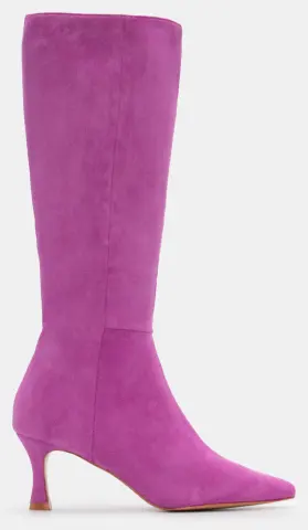Μπότες Μυτερές με Τακούνι - Λιλά