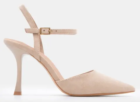 Γόβες Μυτερές Slingback - Μπεζ