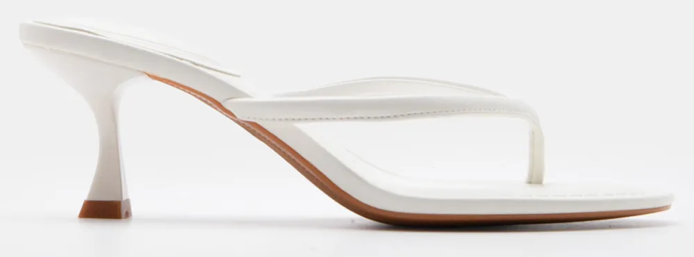 Mules Kitten Heels - Λευκό