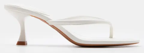 Mules Kitten Heels - Λευκό