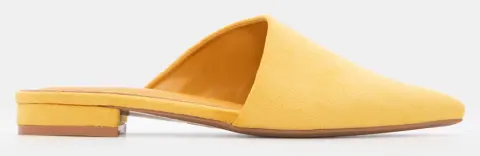 Mules Μυτερά Μονόχρωμα - Κίτρινο