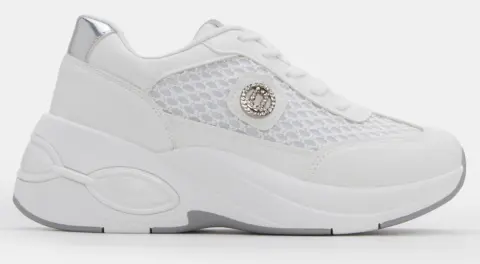 Sneakers Chunky με Διακοσμητικό απο Strass - Λευκό