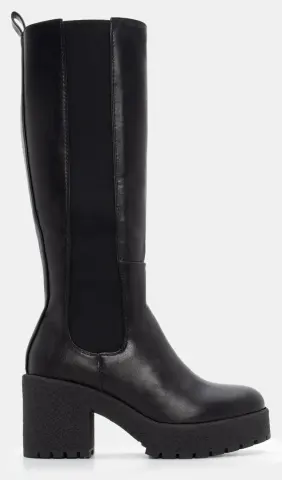 Μπότες Platform με Λάστιχο - Μαύρο