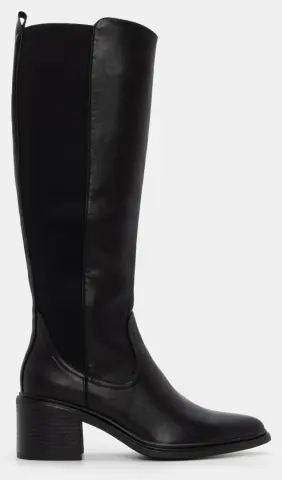 Μπότες Μυτερές με Λάστιχο - Μαύρο