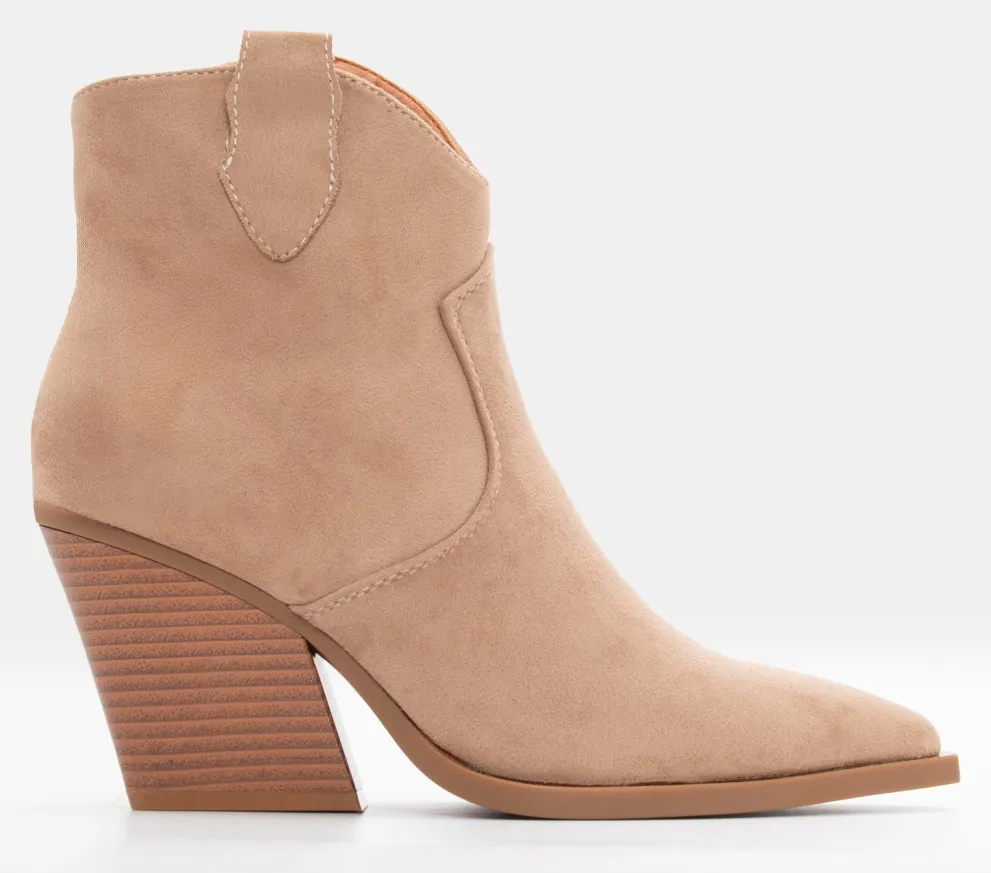 Μποτάκια Αστραγάλου Cowboy - Μπεζ-Σκούρο