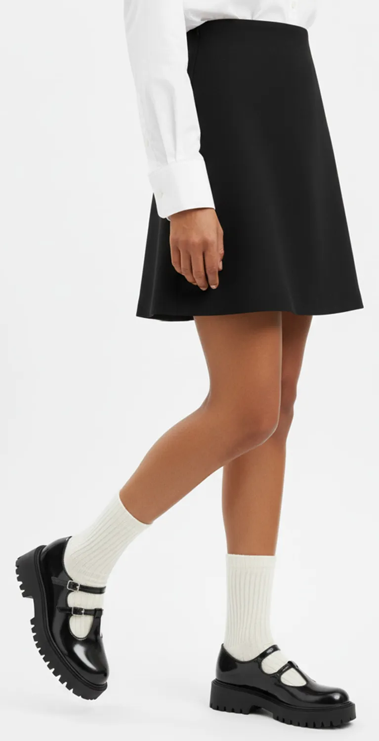 Μοκασίνια με Τρακτερωτή Σόλα & Μπαρέτα - Μαύρο-Ματ