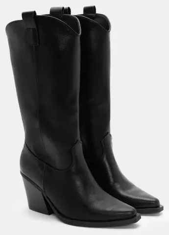 Μπότες Μυτερές Cowboy - Μαύρο
