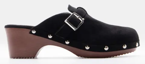 Clogs με Διακοσμητικό Λουράκι - Μαύρο