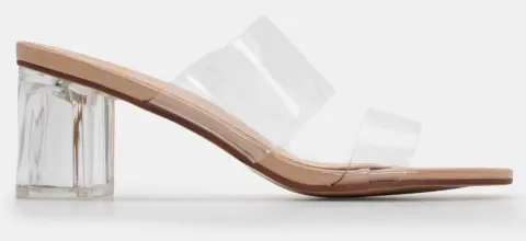 Mules με Διαφανή Φάσες - Μπεζ